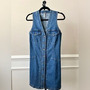 ✨ FREE PEOPLE ✨ Denim Button-up Dress | Size 8